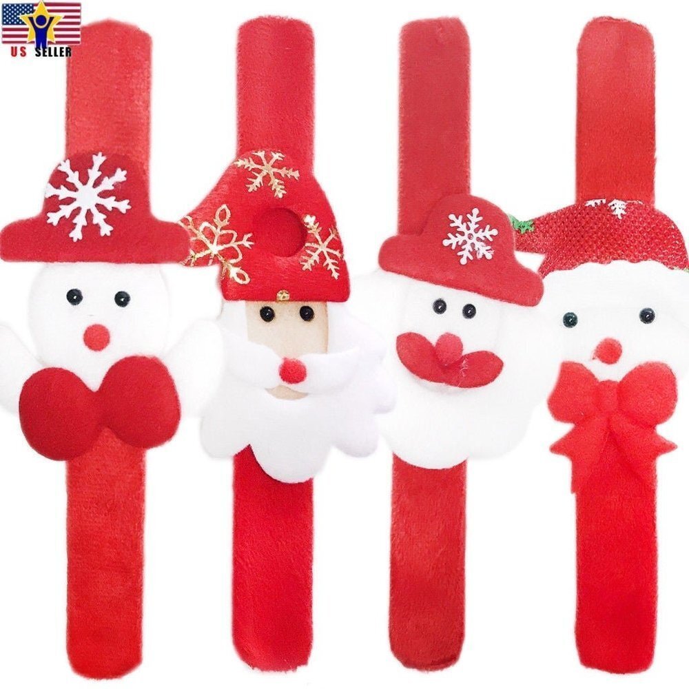 Diona J 4 Pcs Lot Santa Snowman Reindeer Christmas Xmas Gift Wrap Wrist BRACELET